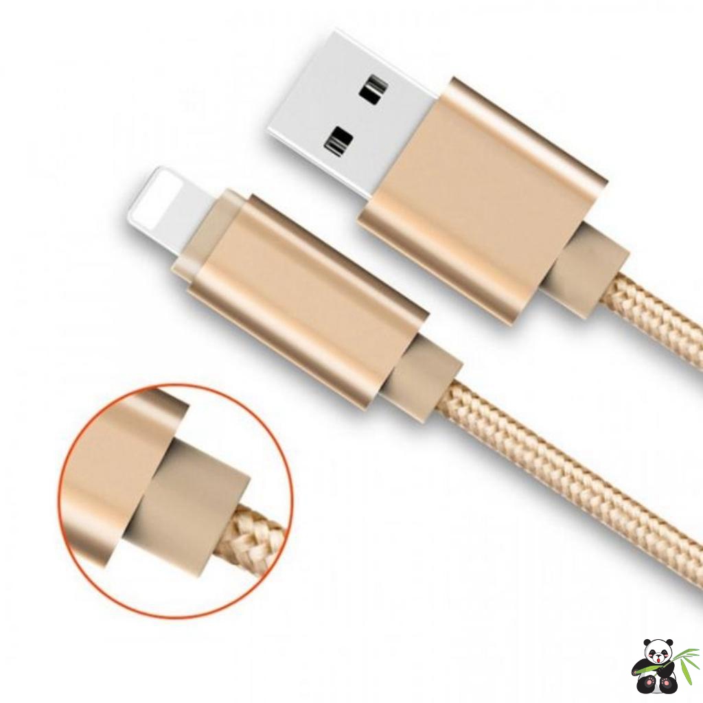 Cáp sạc iphone, dây sạc nhanh iphone, Cáp sạc nhanh 2.4A cổng lightning thiết kế dây bện dù cho điện thoại ios, ipad
