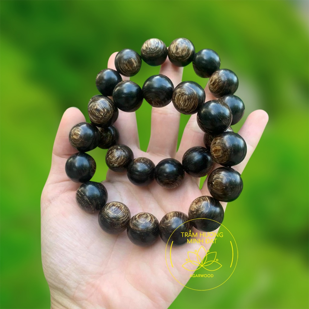 Vòng trầm hương phong thủy - Trầm hương sánh chìm 10mm - 12mm - 14mm - 16mm - 18mm - 20mm - Thơm Vĩnh viễn