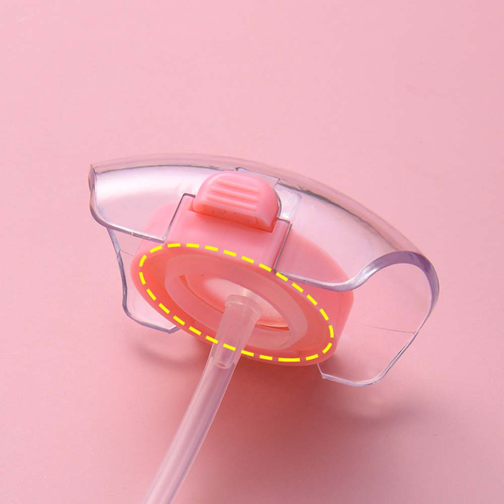 Bình đựng nước hình bánh donut có ống hút và dây đeo bằng PP nhiều màu cho trẻ em