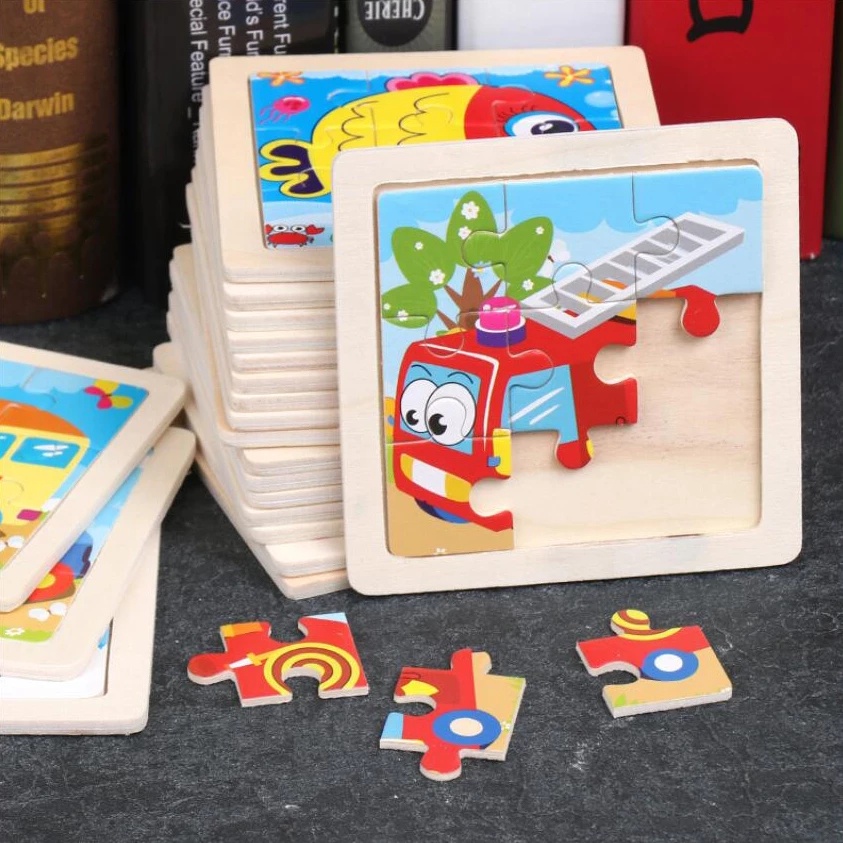 1 Bộ Đồ Chơi Xếp Hình 3D Mini Kích Thước Nhỏ/Động Vật Hoạt Hình Phát Triển Trí Tuệ Cho Bé