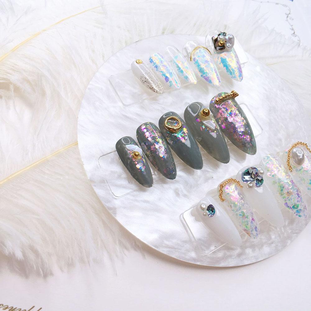 [Hàng mới về] Bảng trưng bày móng tay giả/ pha màu sơn móng tay tùy chọn kiểu dáng DIY