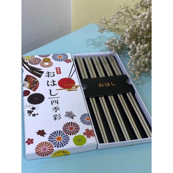 Đũa inox Nhật hiệu Shikishai (5 đôi/ hộp)