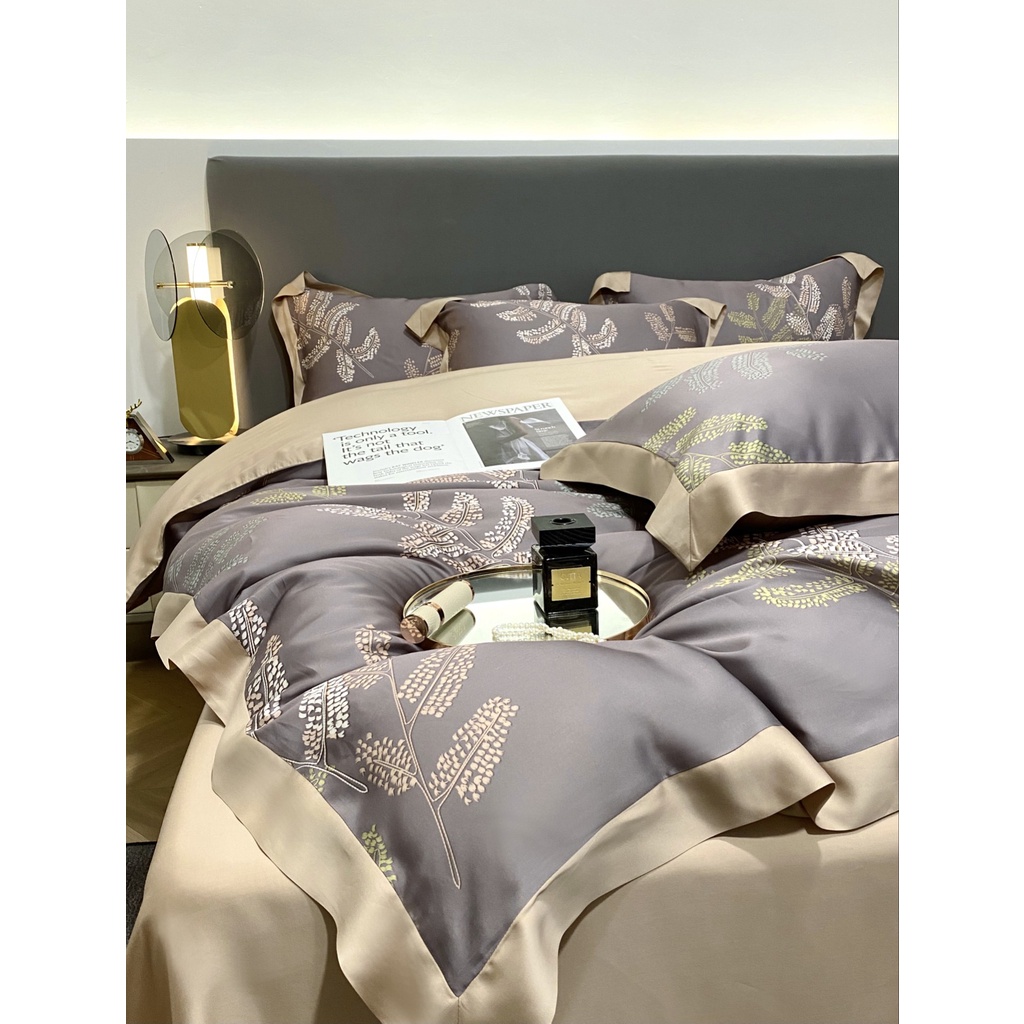 Bộ chăn ga gối mùa hè100% lụa tencel , siêu cao cấp, MỀM MỊN, MÁT DA cực hot - sang trọng DESIGN SM31