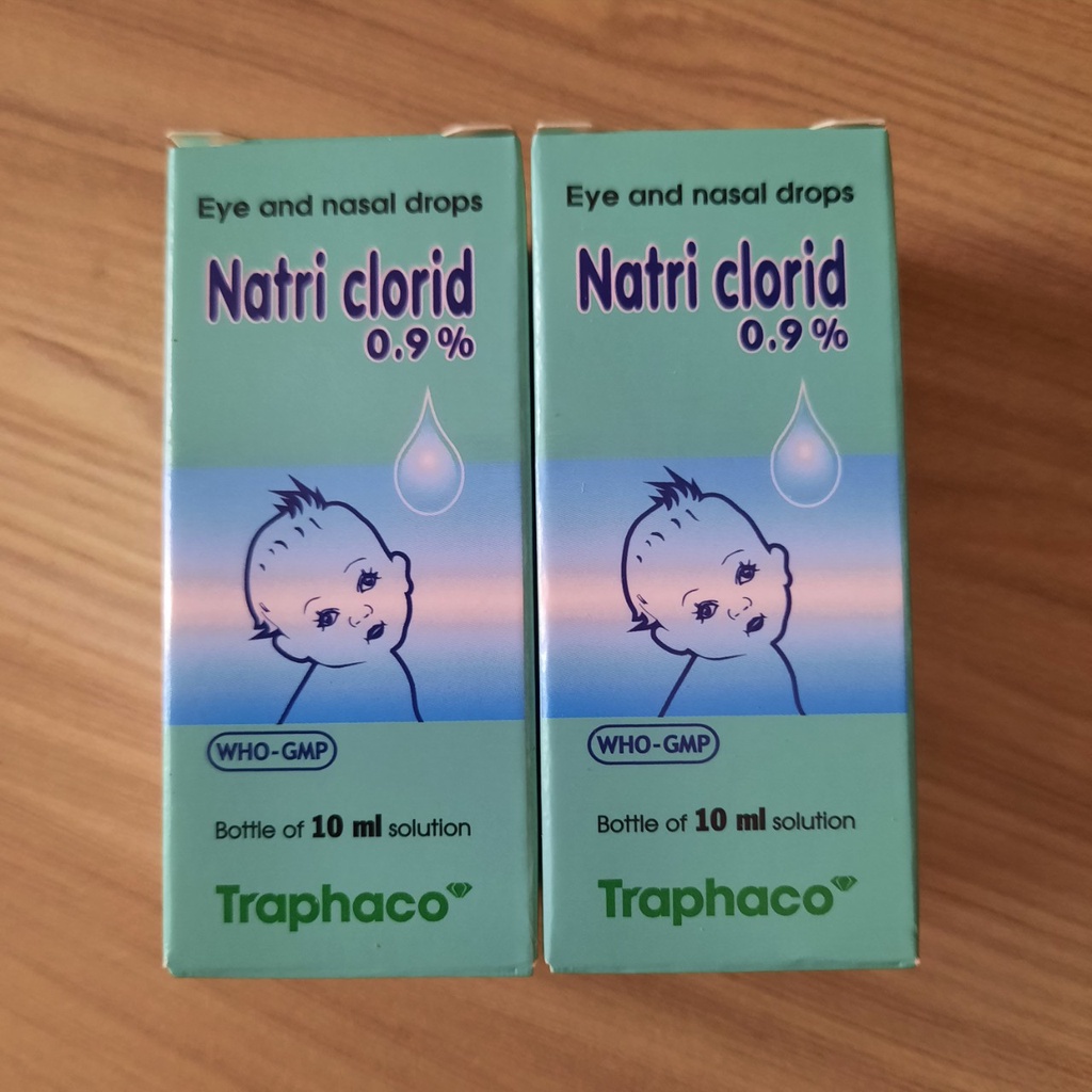 Nhỏ mắt , nước muối nhỏ mắt , natri clorid 9% , traphaco