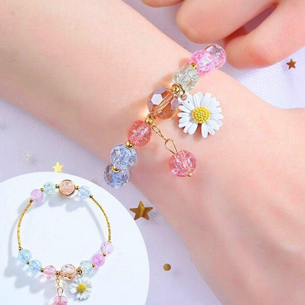 MOCHO Vòng Tay Dây Thừng Xỏ Hạt Tròn Màu Trơn Độc Đáo Cho Nữ