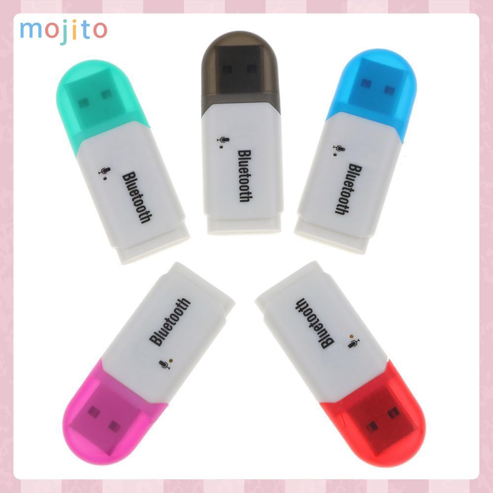 MOJITO Bluetooth 5.0 Mini USB Wireless Adapter Audio Stereo Receiver Car Kit w/Mic