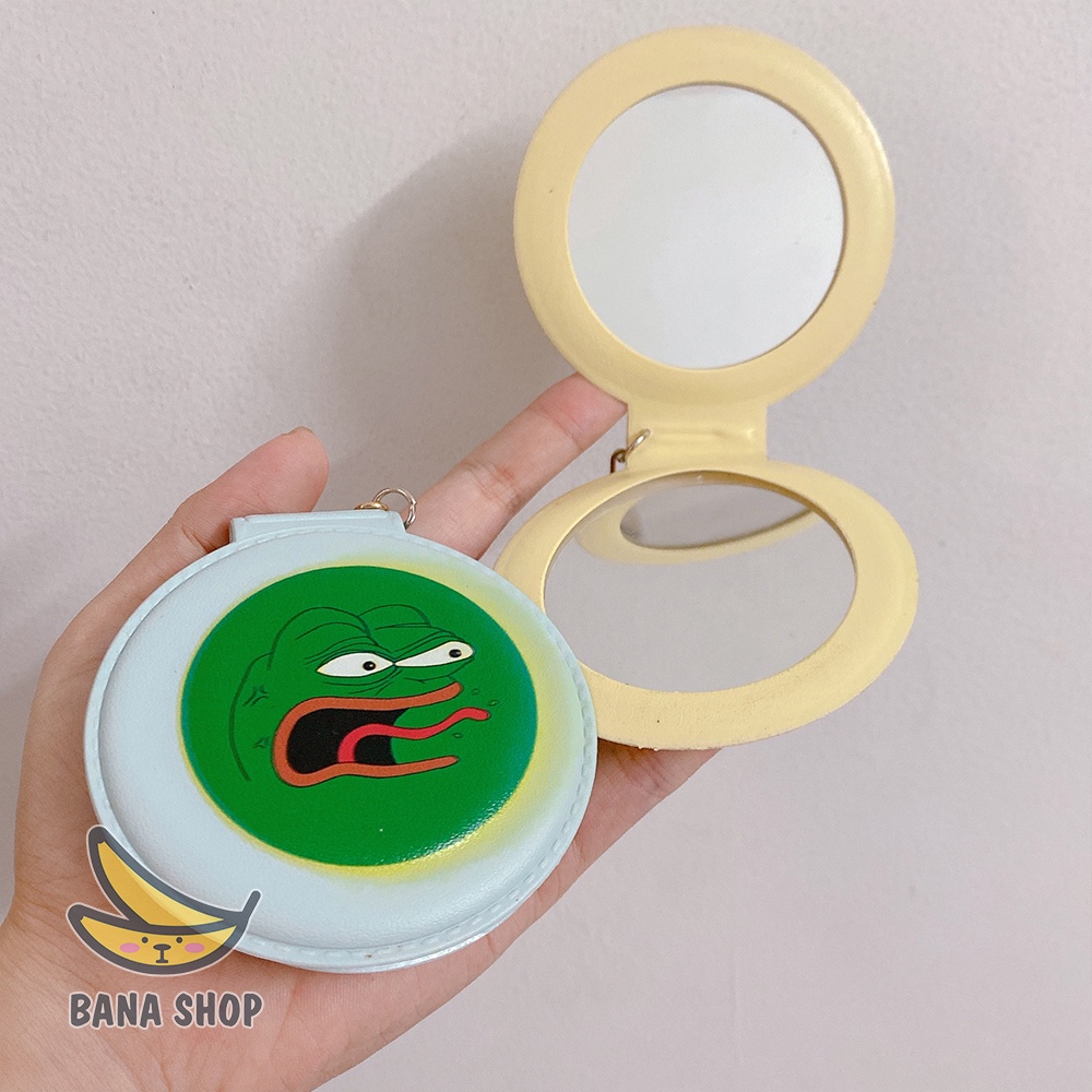 Móc khoá gương ếch xanh pepe sad frog siêu bựa dành cho vozer