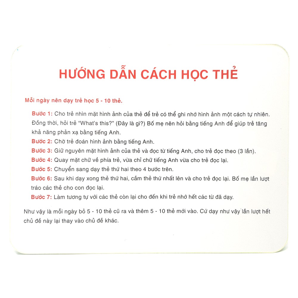 Thẻ Flash Card Chủ Đề Hành Động, Flashcard Học Tập Cho Bé