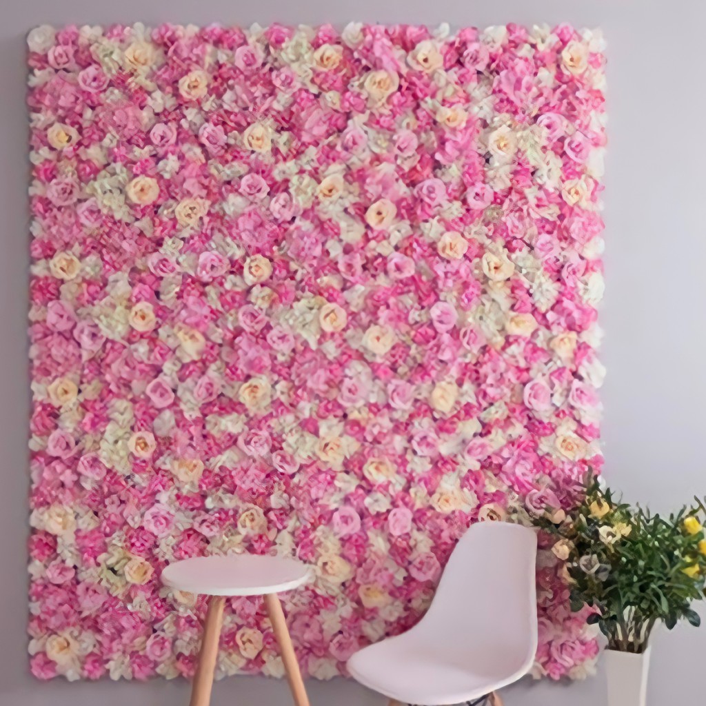 Hoa giả treo tường - Thảm hoa lụa trang trí, decor nhà cửa Lizflower [A11_D3]