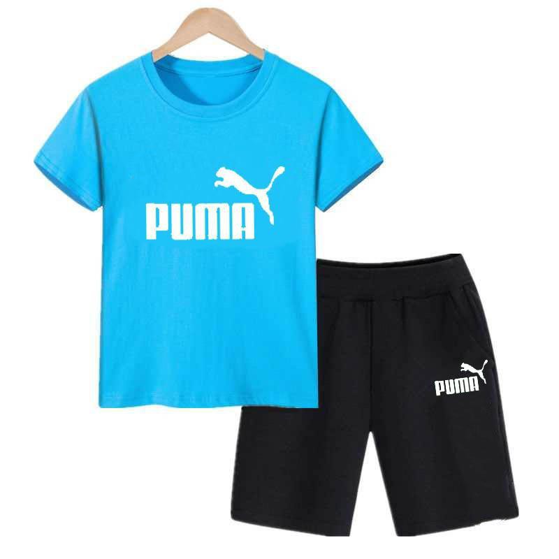 quần thun bé trai℗Bộ quần áo trẻ em cotton mới mùa hè dành cho nam và nữ với short ngắn tay thời trang in tất cả