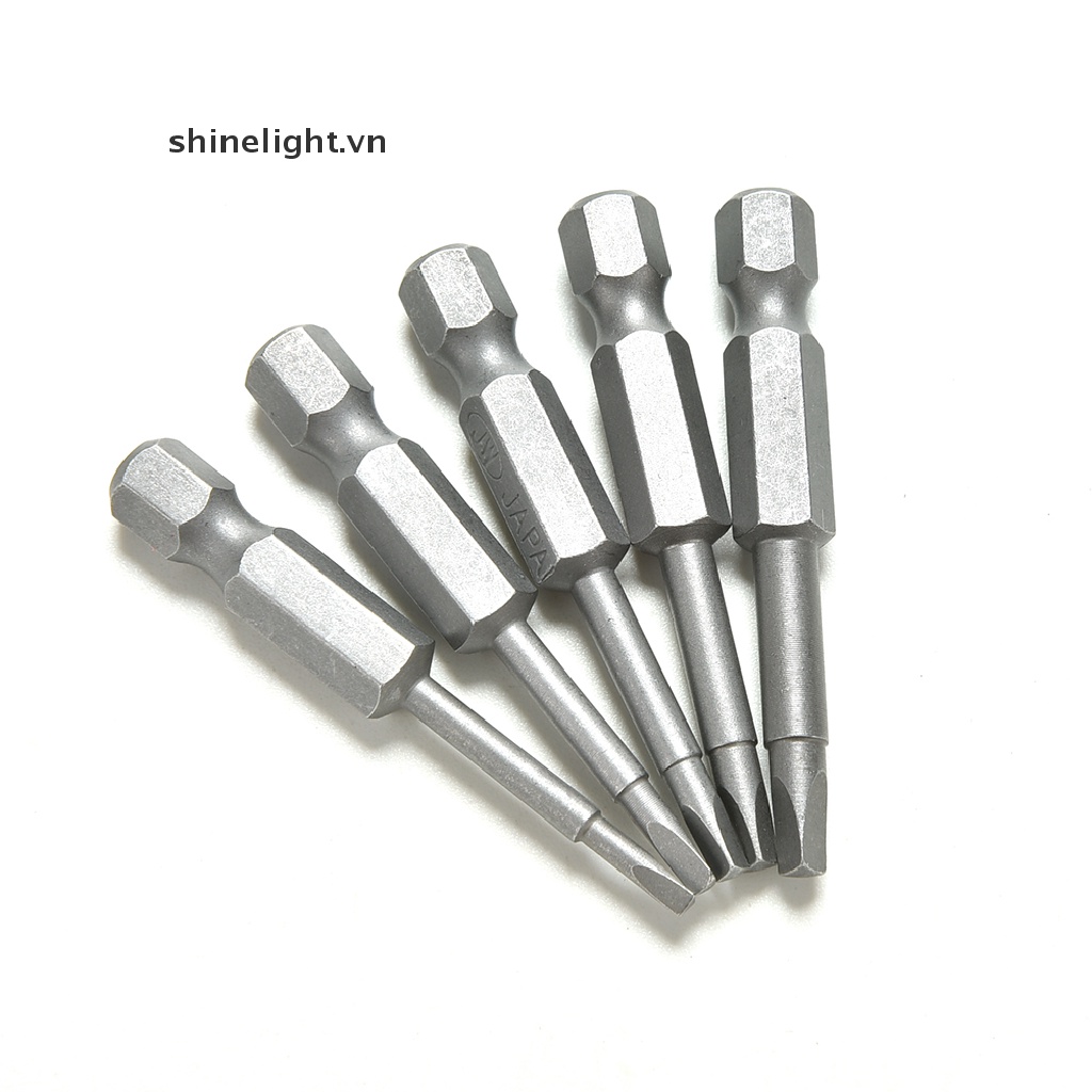 Set 5 Mũi Tuốc Nơ Vít Đầu Tam Giác Từ Tính Bằng Thép 1 / 4 50mm [S2]