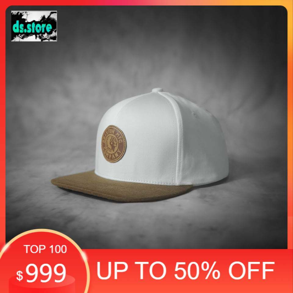 Nón Snapback BRIXTON trắng kết nâu HÀNG VNXK CAO CẤP