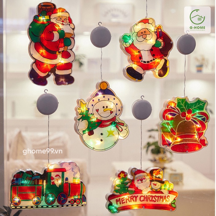 Đèn LED trang trí Giáng sinh Ghome, đèn treo tường decor Noel nhiều mẫu nhiều màu sắc rực rỡ lấp lánh LED22 M2