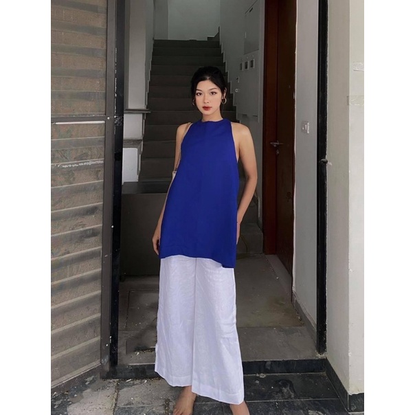 Áo sát nách basic đơn giản nhiều màu khuy sau xẻ lưng Sun Fashion