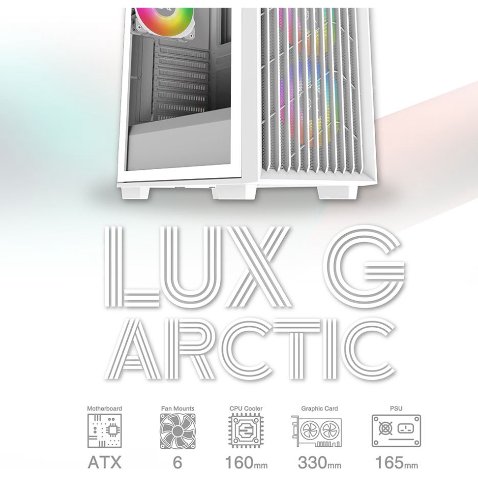 Vỏ Case LUX G 3FX ARTIC (TẶNG KÈM 3FAN ARGB + HUB SYNC)