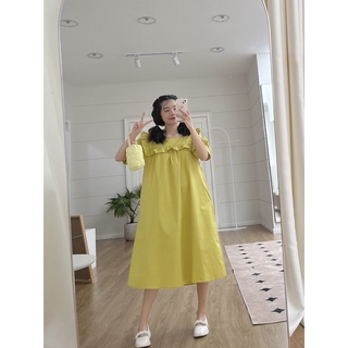 [ CRUSHH STUDIO - ẢNH CHÍNH CHỦ ] D05 - Đầm suông bèo xanh bơ