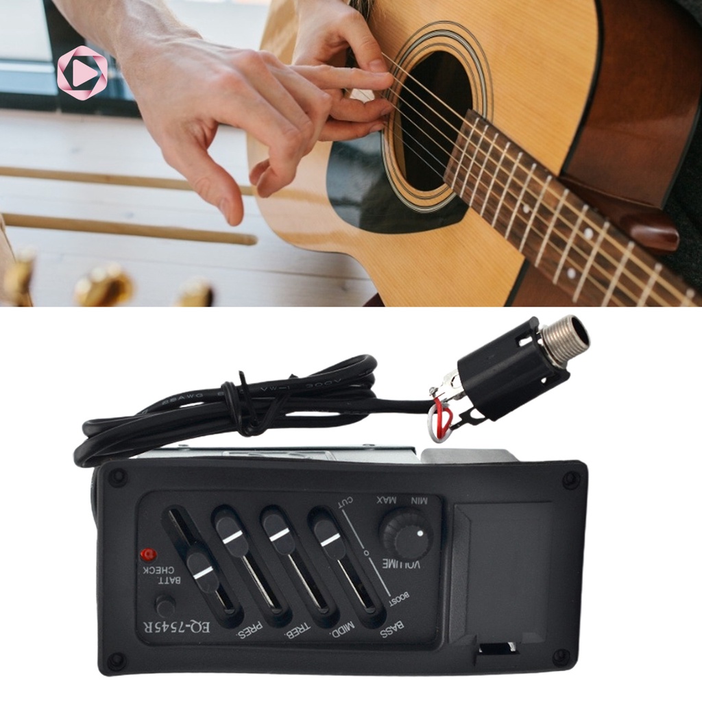 Bộ Cân Bằng 4 Băng Tần Độ Nhạy Cao Chuyên Dụng Cho Đàn Guitar Acoustic