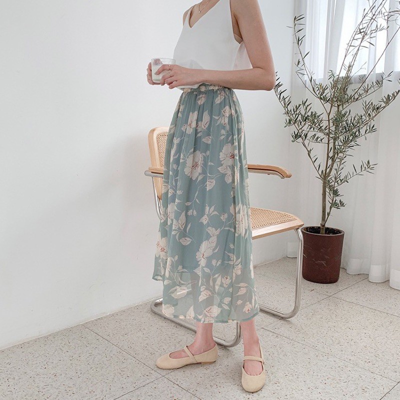 [Mã FASHIONT4WA2 giảm 10K đơn 50K] Chân váy voan Nhật