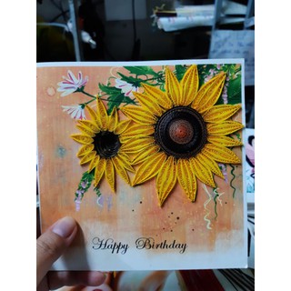 THIỆP HANDMADE HAPPY BIRTHDAY( THIỆP QUILLING)