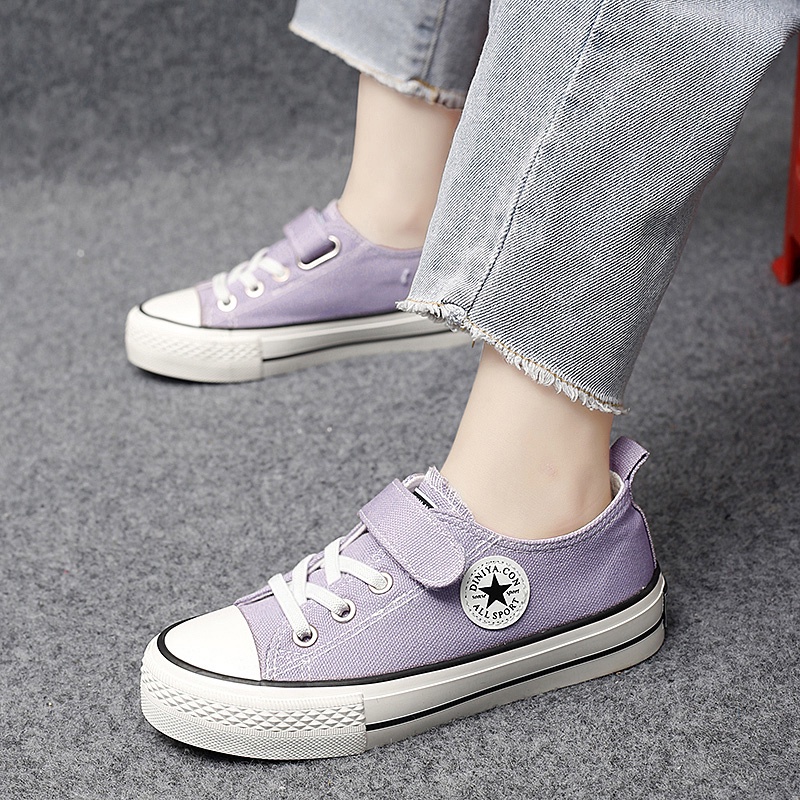 Giày Thể Thao Canvas Cổ Cao Thời Trang Cho Bé