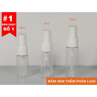 Chai chiết Xịt phun sương, chai xịt dung dịch, chai chiết mỹ phẩm 10ml, 15ml, 20ml