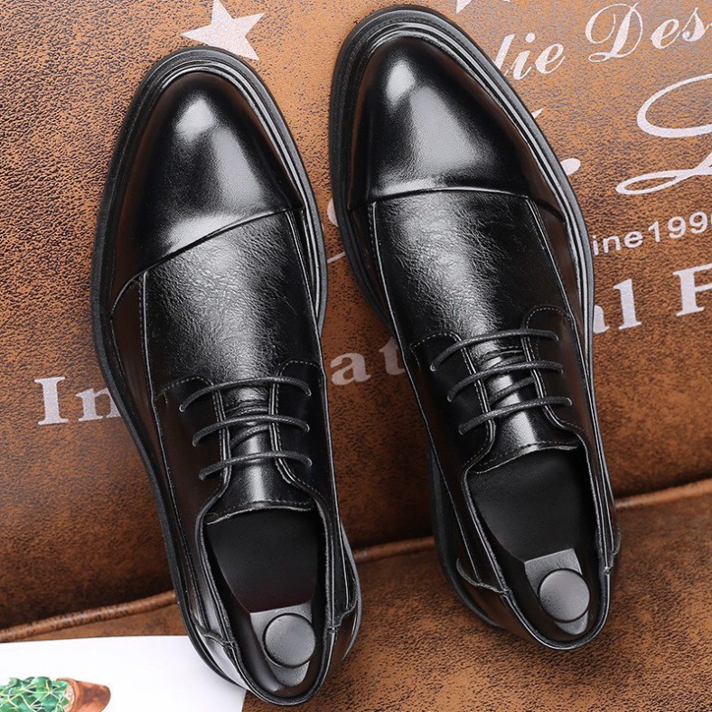 Freeship  Giày da nam tăng chiều cao 5cm SANG TRỌNG, ĐẲNG CẤP