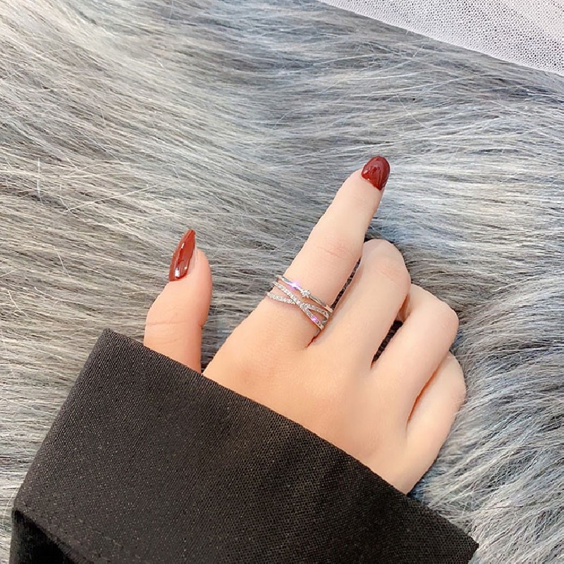 Nhẫn hở nhiều kiểu dáng tùy chọn sang trọng kiểu Hàn Quốc dành cho nữ