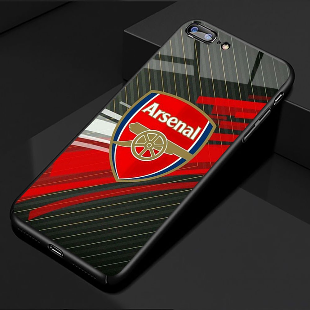 Ốp lưng iPhone 7/8/7/8 plus _ ốp kính iPhone _ in hình bóng đá Arsenal _ Tặng cường lực iPhone
