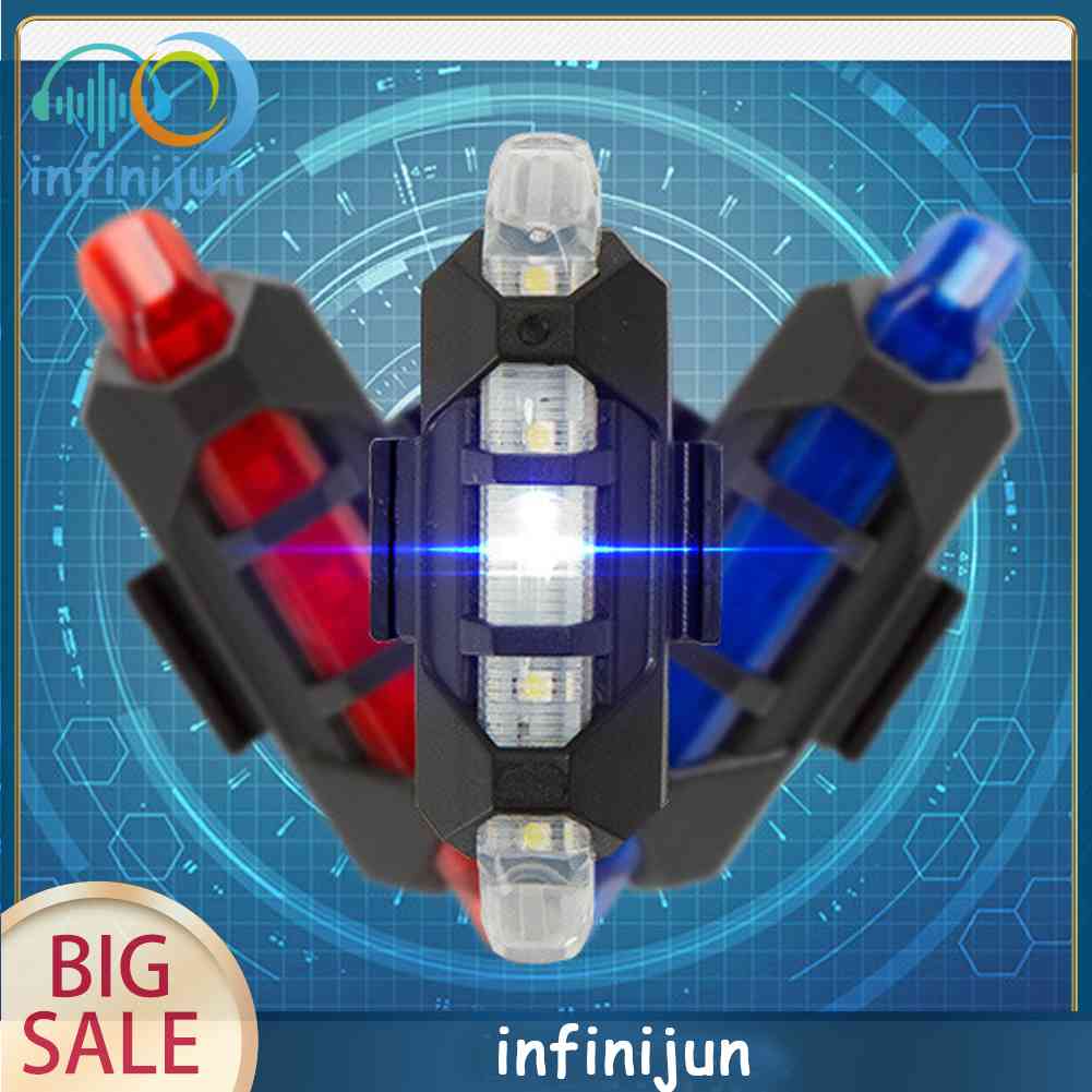 Đèn LED 5 Bóng Gắn Đuôi Xe Đạp Có Thể Sạc Lại Bằng Cổng USB