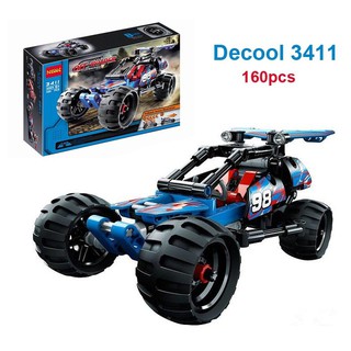 bộ decool warrior off roader racer 3411 & dazzing red racer 3412