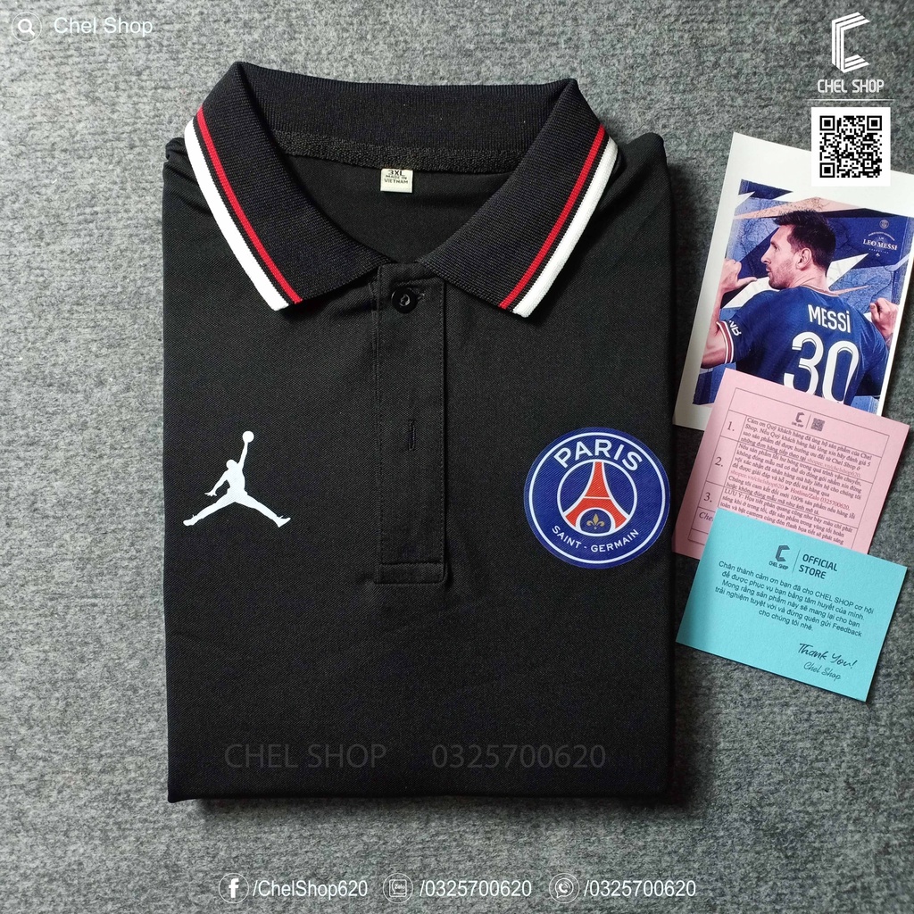 Áo polo 2V cao cấp PSG [ẢNH THẬT]