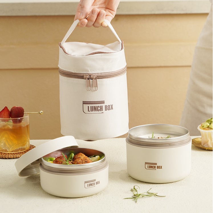 Hộp Cơm Văn Phòng, Hộp Đựng Cơm Giữ Nhiệt Kèm Túi Cách Nhiệt Ok Honey