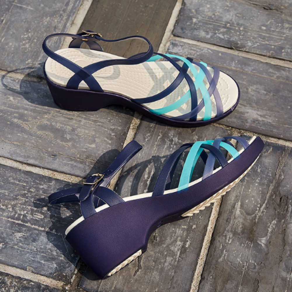 Sandal nhựa nữ đế vuông cao gót  6cm đi mưa không thấm nước hàng Quảng Châu