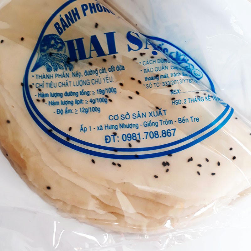 Bánh tráng dừa  Mỹ Lồng đặc sản Bến Tre 10 cái