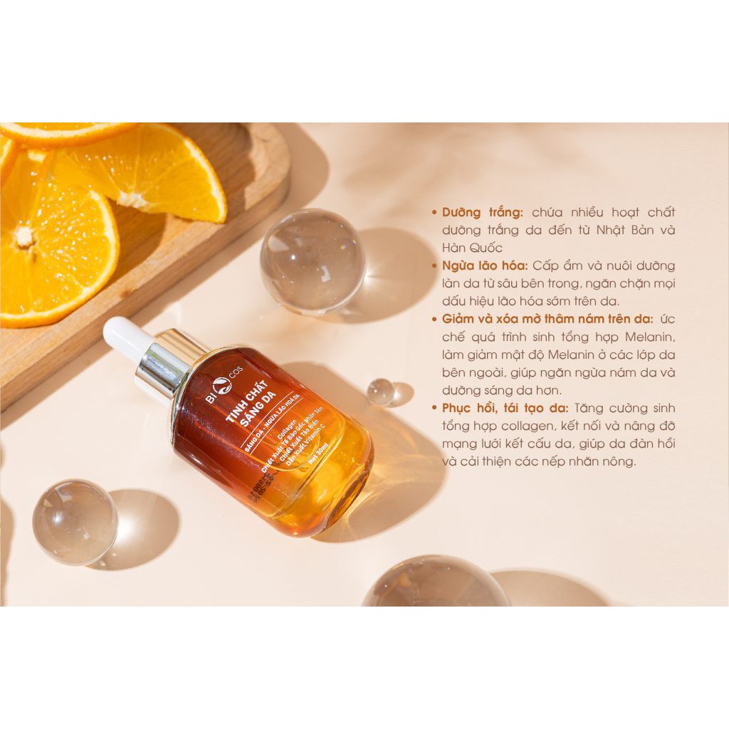 Tinh chất sáng da, mềm da, mờ thâm nám, tàn nhang Biocos 30ml
