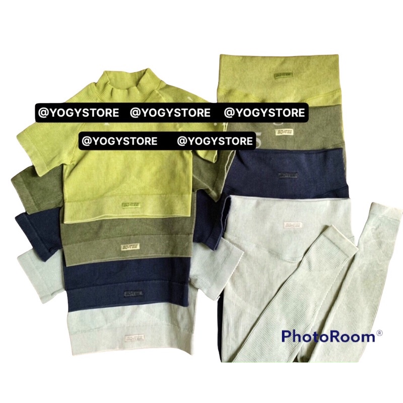 Set tập thể thao short đùi Botee Intensity chất dệt cao cấp đep , logo thêu, cạp quần cao, form ôm body, nâng mông.