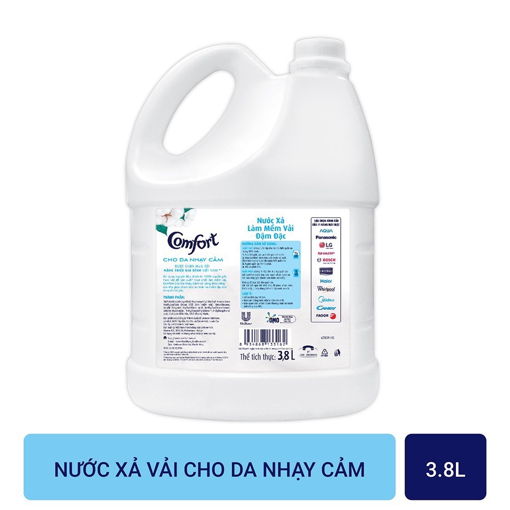 Nước xả vải Comfort Baby Can 3.8L