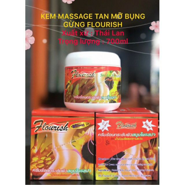 Gel tan mỡ bụng Flourish Thái lan 700ml