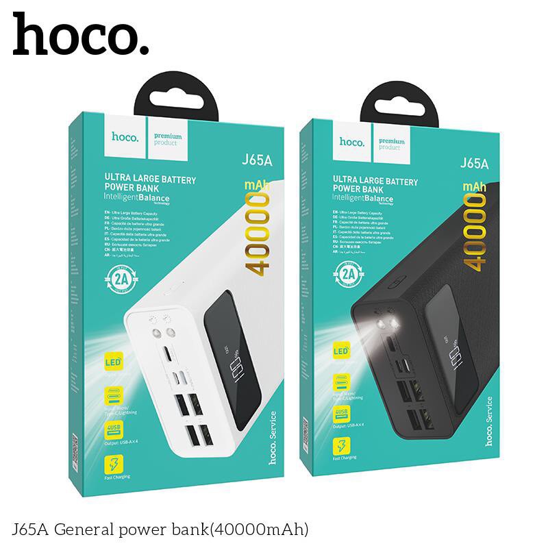 Pin Sạc Dự Phòng Dung Lượng Lớn 30000mAh/40.000mAh Hoco J65 Hỗ Trợ 4 Cổng USB {BẢO HÀNH CHÍNH HÃNG}