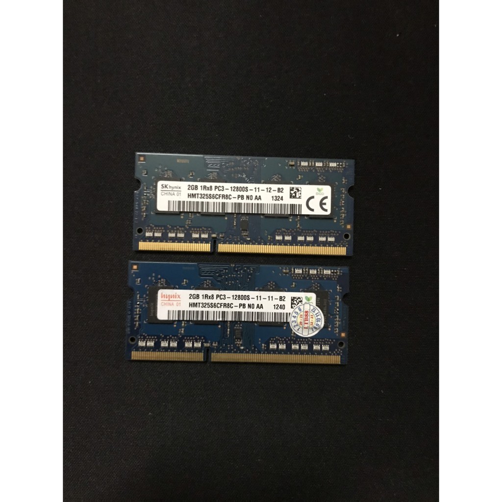 Ram Laptop 2 thanh 2G 1600 Hynix đã test chuẩn 1 cặp