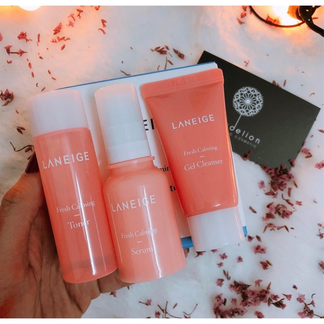 Bộ Dưỡng Sáng Da - Laneige Fresh Calming Trial Kit