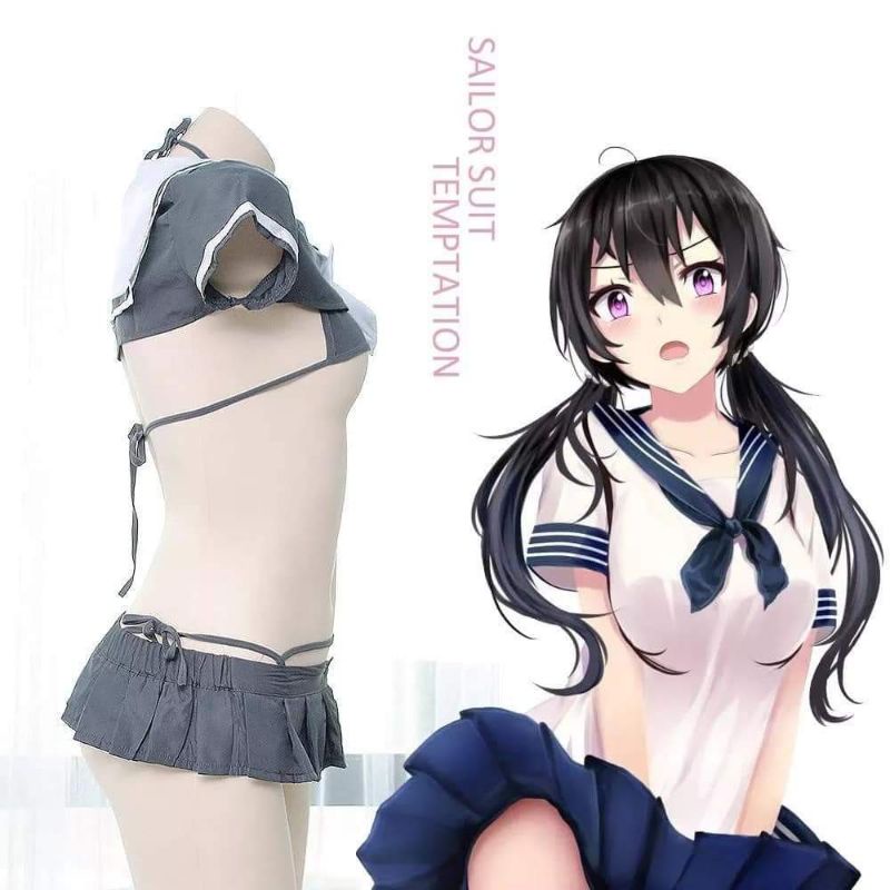 [ĐỌC LƯU Ý] Cosplay học sinh Nhật Bản siêu ngắn sexy - váy ngủ hóa trang anime nữ sinh gợi cảm