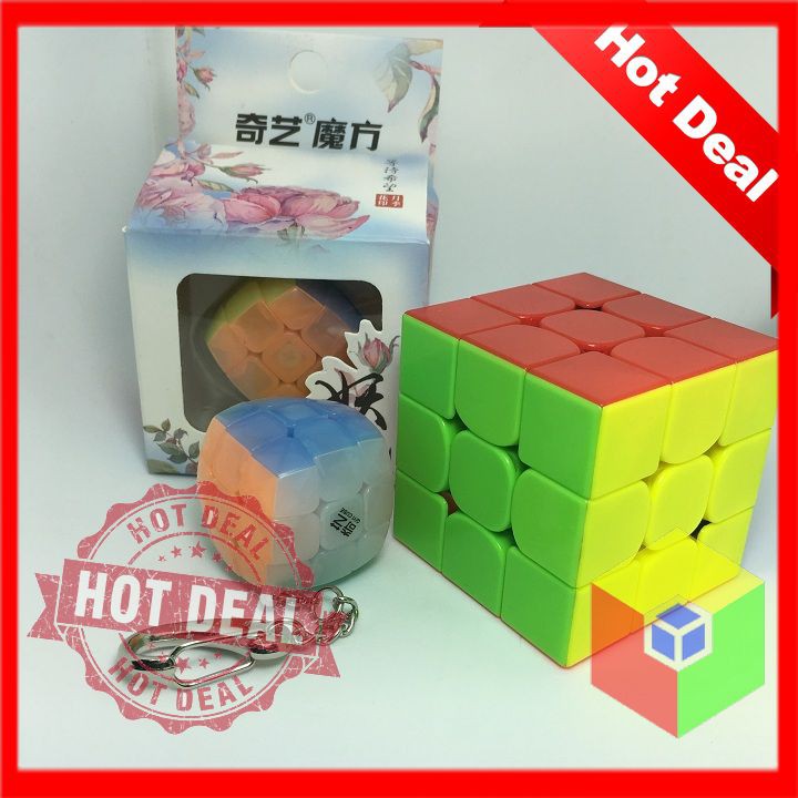 Móc khóa Rubik 3x3 QiYi Jelly - Phụ kiện