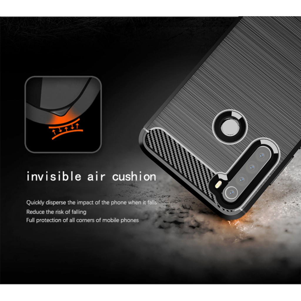 Ốp lưng Xiaomi Redmi Note 8, Ốp Carbon phay xước chống sốc chống vân tay cho Xiaomi Redmi Note 8