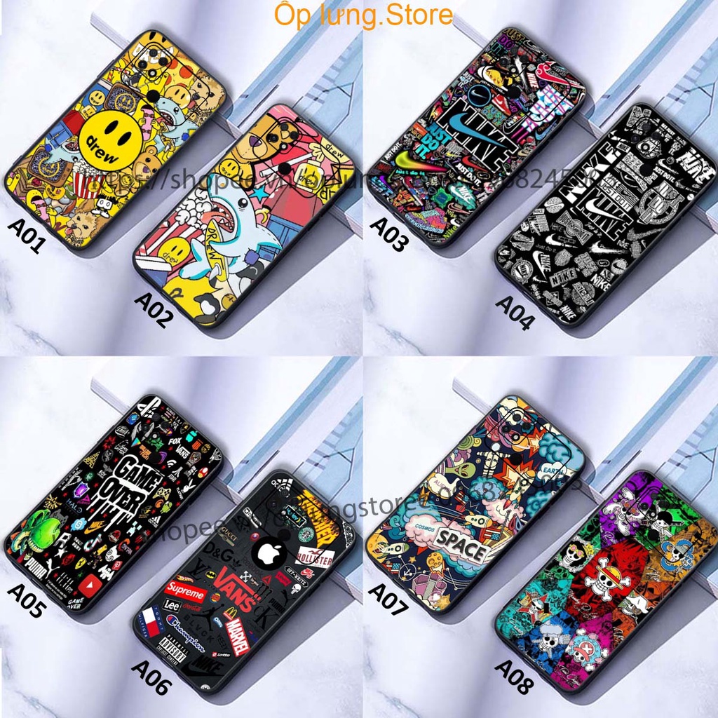 Ốp lưng Xiaomi Poco C40 in hình thương hiệu thời trang đa sắc cá tính.