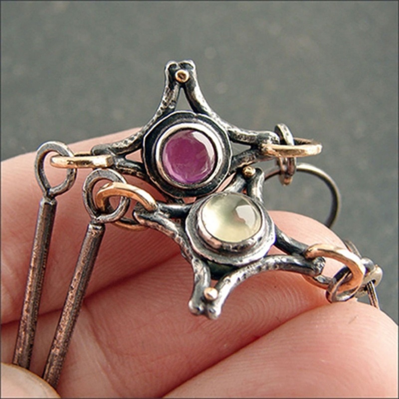 1 Đôi Khuyên Tai Kim Loại Dáng Dài Thời Trang Cho Nữ