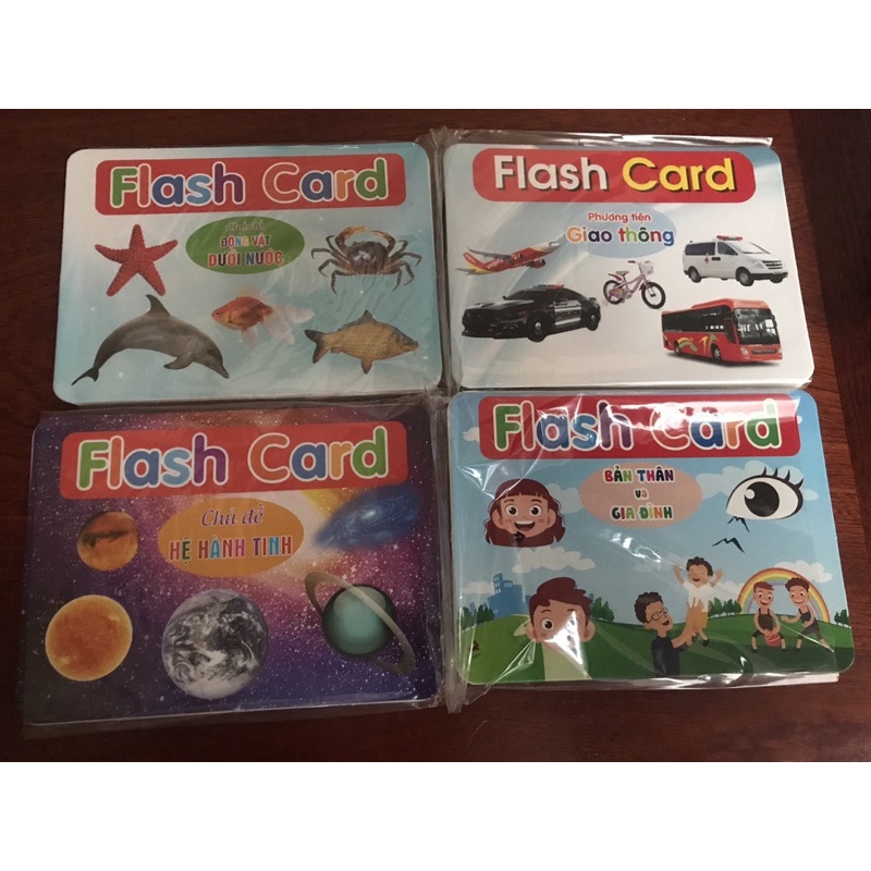 Bộ 287 Thẻ Học Thông Minh Song Ngữ 19 Chủ Đề KT 12x16cm Giúp Bé Tìm Hiểu Thế Giới Xung Quanh