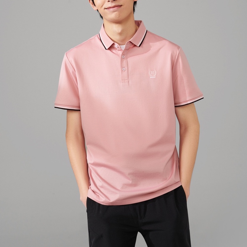 HLA - Áo Thun Polo Nam Contrasting Collar Cuffs POLO Shirt