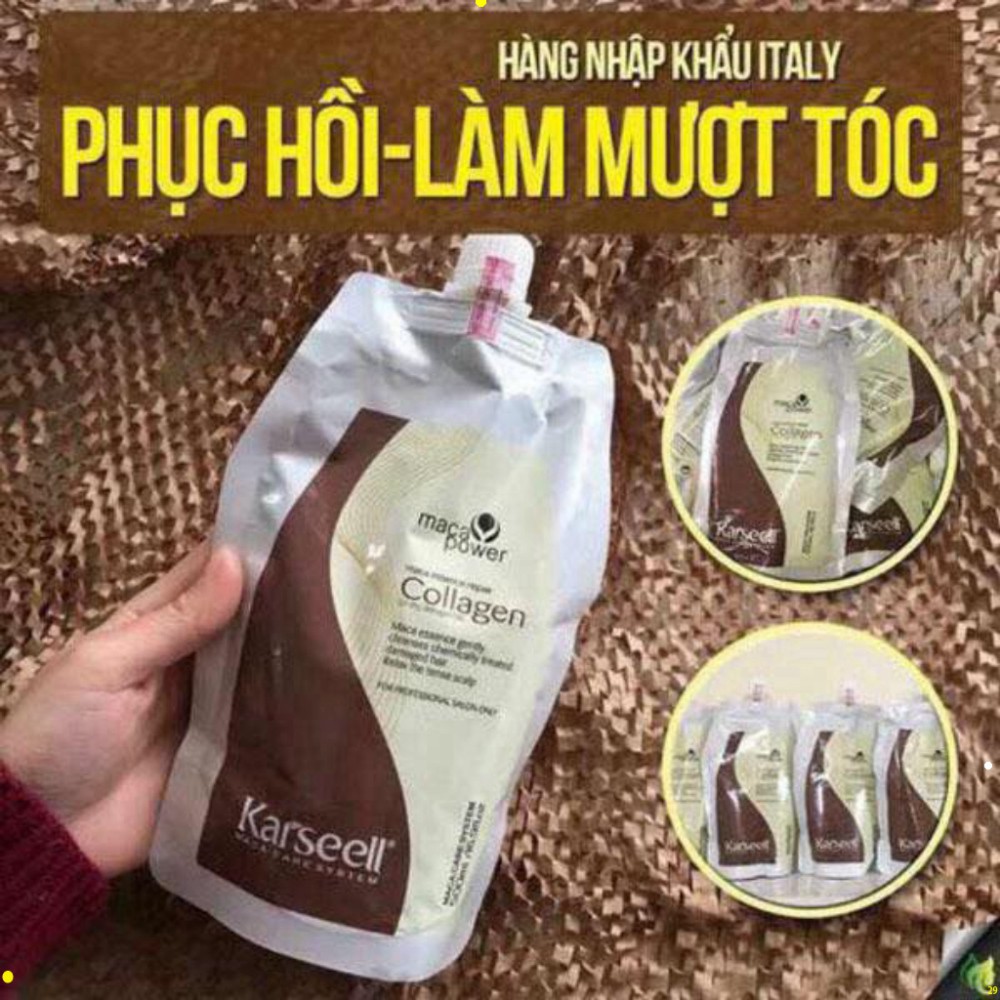 Dầu hấp tóc ủ Tóc  Collagen Karseell Maca 500ml, dưỡng tóc,phục hồi tóc xơ