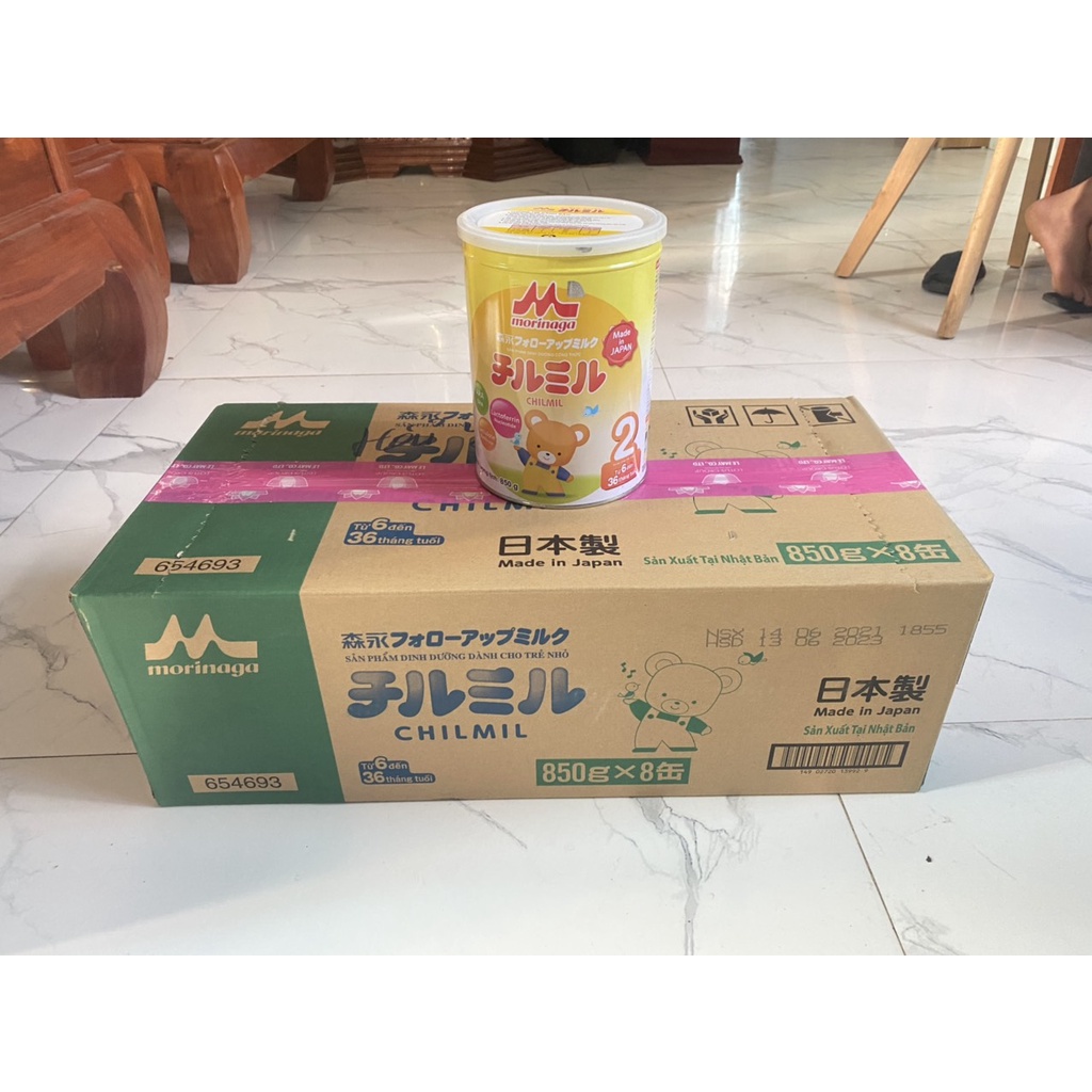 1 THÙNG SỮA MORINAGA SỐ 2 850G (hàng chính hãng do Lê Mây phân phối)